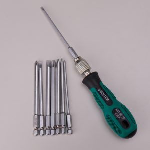CONJUNTO DE CHAVES DE CATRACA FENDA E PHILLIPS - 8 PONTAS MAGNÉTICAS