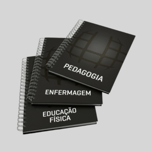 CADERNO COMPACTO PRETO - 17 x 24 CM: PERSONALIZÁVEL POR CURSO