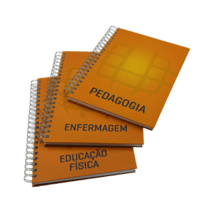 CADERNO COMPACTO LARANJA - 17 x 24 CM: PERSONALIZÁVEL POR CURSO