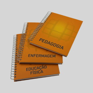 CADERNO COMPACTO LARANJA - 17 x 24 CM: PERSONALIZÁVEL POR CURSO