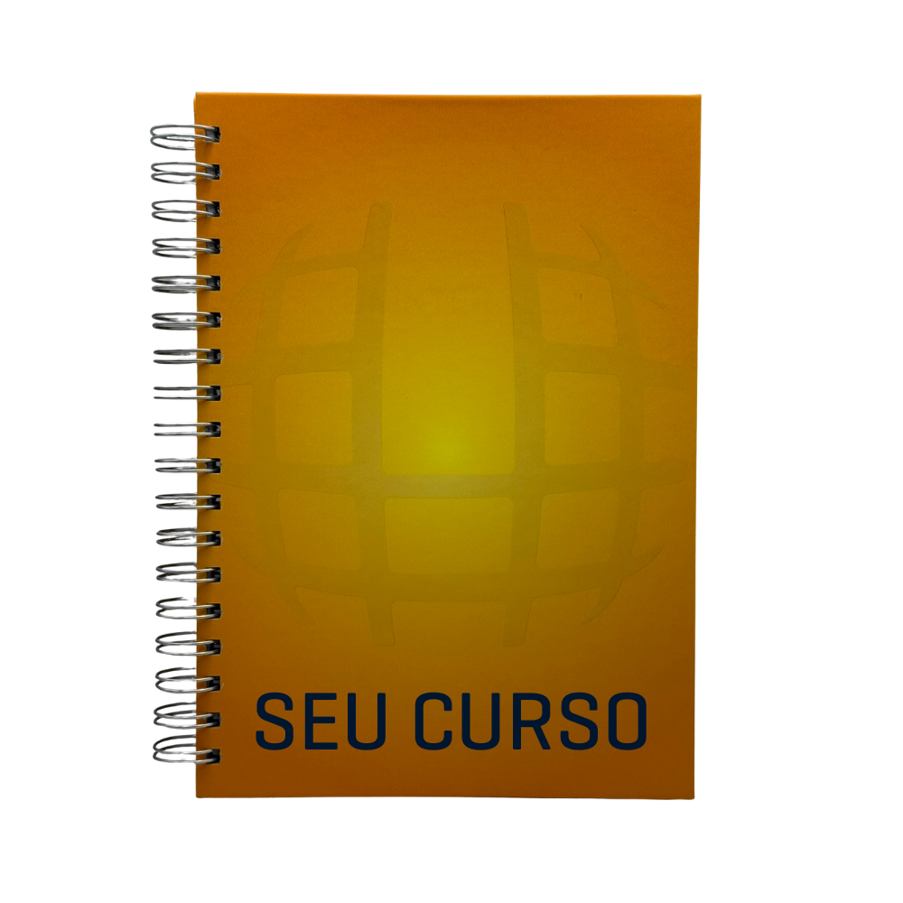 CADERNO COMPACTO LARANJA - 17 x 24 CM: PERSONALIZÁVEL POR CURSO - Imagem 2
