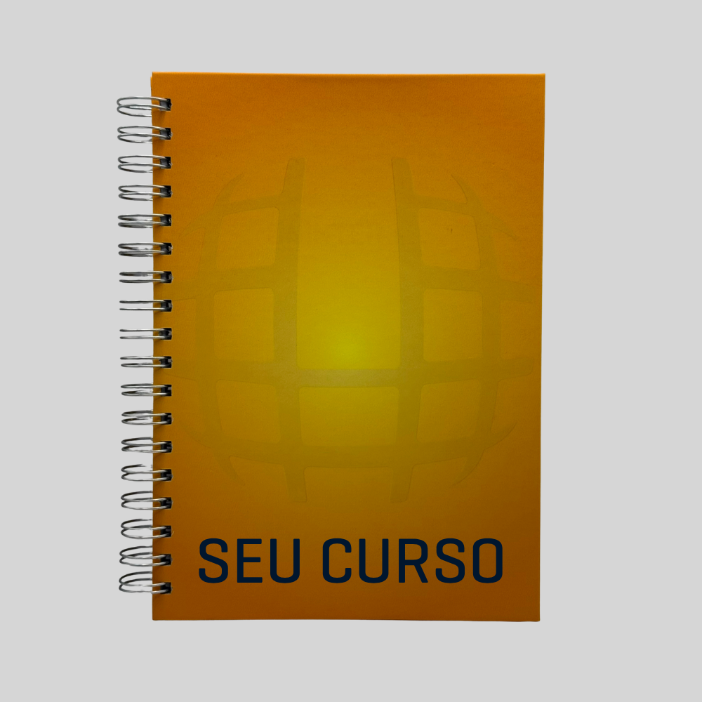 CADERNO COMPACTO LARANJA - 17 x 24 CM: PERSONALIZÁVEL POR CURSO - Imagem 2