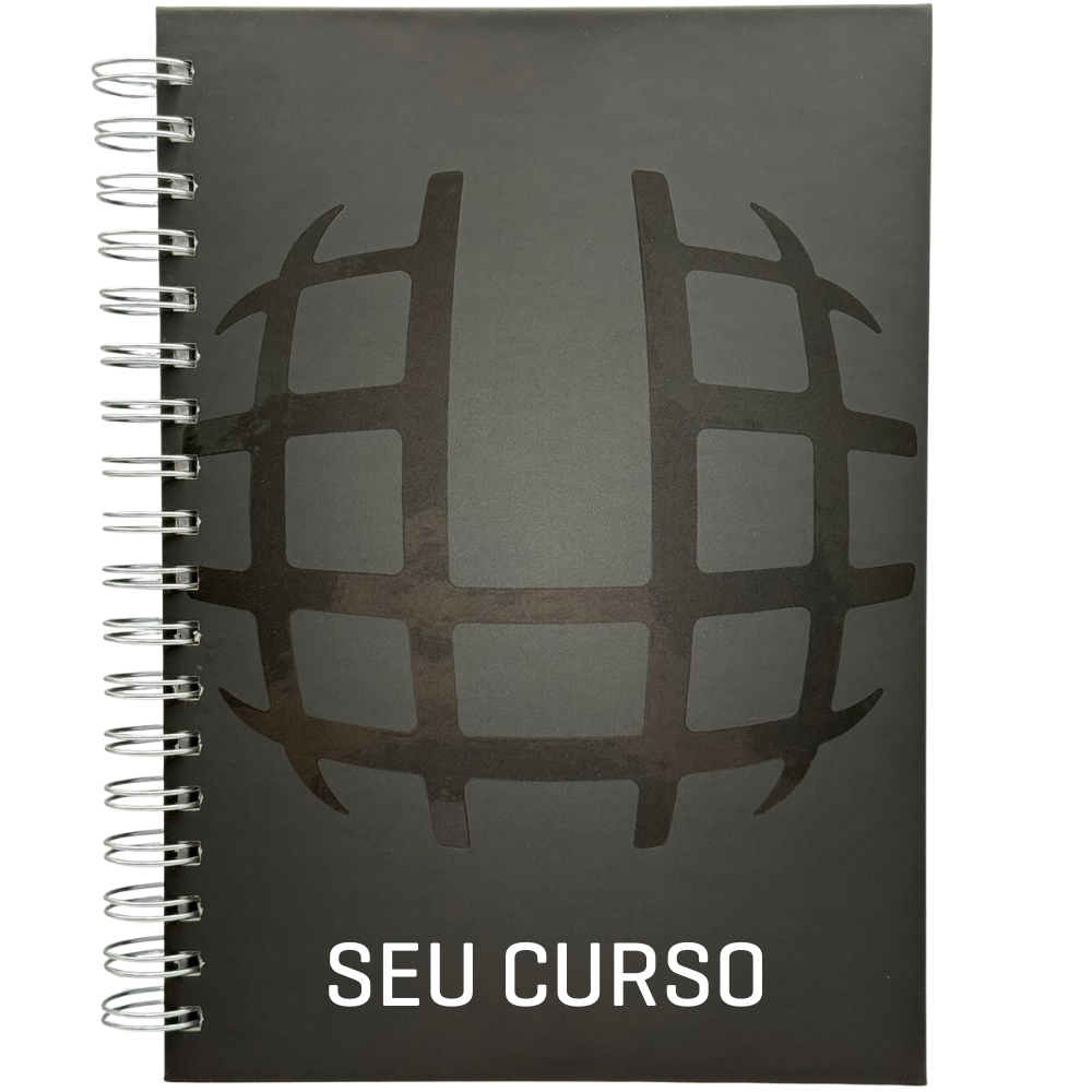 CADERNO UNIVERSITARIO PRETO – 20 x 27,5 CM: PERSONALIZÁVEL POR CURSO - Imagem 2