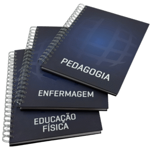 CADERNO UNIVERSITARIO AZUL – 20 x 27,5 CM: PERSONALIZÁVEL POR CURSO