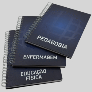 CADERNO UNIVERSITÁRIO AZUL – 20 x 27,5 CM: PERSONALIZÁVEL POR CURSO