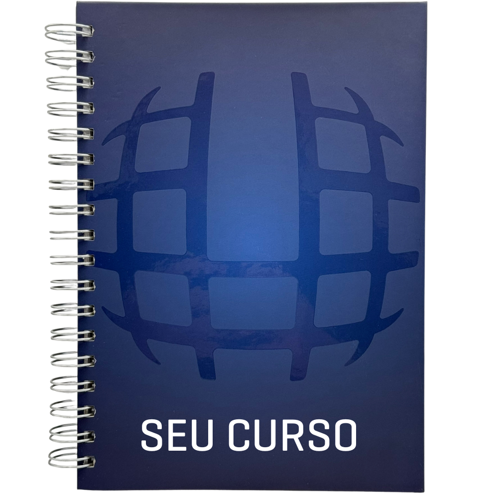 CADERNO UNIVERSITARIO AZUL – 20 x 27,5 CM: PERSONALIZÁVEL POR CURSO - Imagem 2