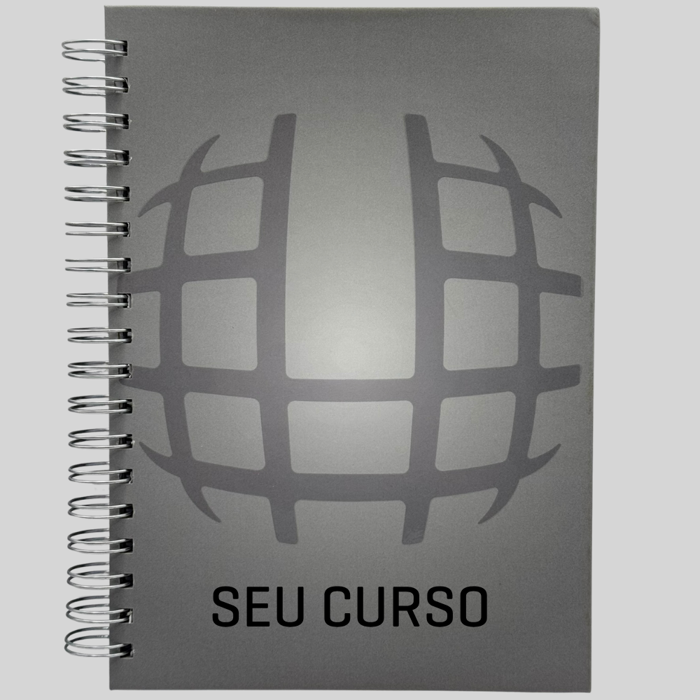 CADERNO UNIVERSITÁRIO CINZA – 20 x 27,5 CM: PERSONALIZÁVEL POR CURSO - Imagem 2