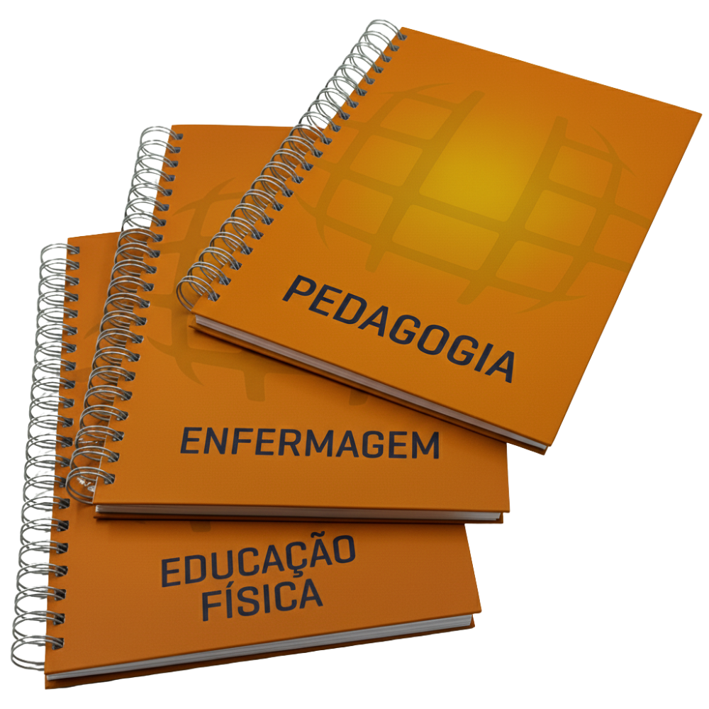 CADERNO UNIVERSITARIO LARANJA – 20 x 27,5 CM: PERSONALIZÁVEL POR CURSO