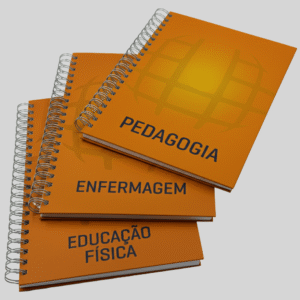 CADERNO UNIVERSITÁRIO LARANJA – 20 x 27,5 CM: PERSONALIZÁVEL POR CURSO