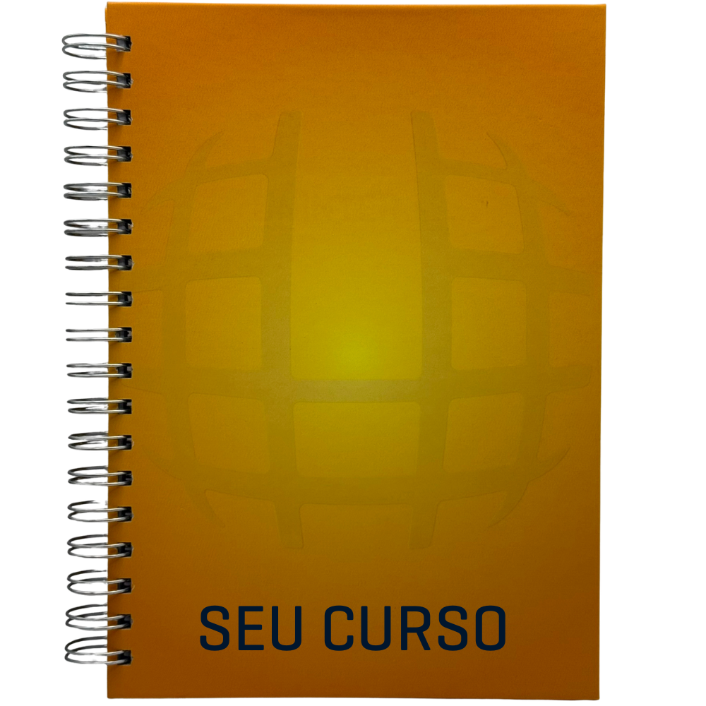 CADERNO UNIVERSITARIO LARANJA – 20 x 27,5 CM: PERSONALIZÁVEL POR CURSO - Imagem 2