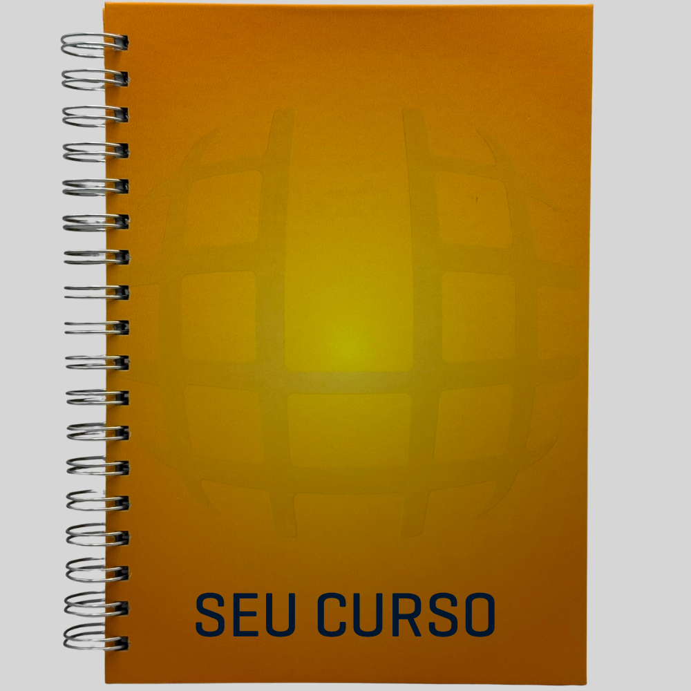CADERNO UNIVERSITÁRIO LARANJA – 20 x 27,5 CM: PERSONALIZÁVEL POR CURSO - Imagem 2