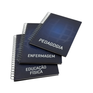 CADERNO COMPACTO AZUL - 17 x 24 CM: PERSONALIZÁVEL POR CURSO