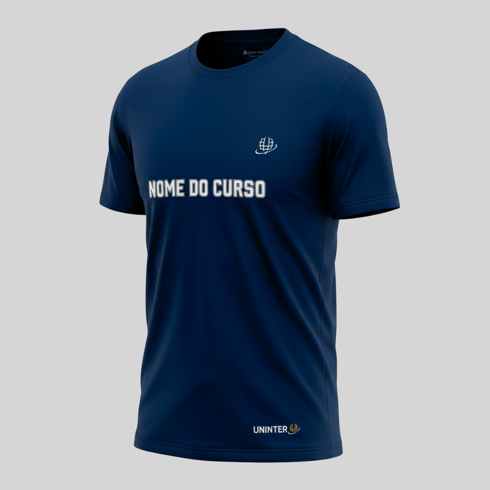 CAMISETA UNISSEX ALGODÃO EGÍPCIO AZUL MARINHO – PERSONALIZÁVEL POR CURSO - Imagem 2