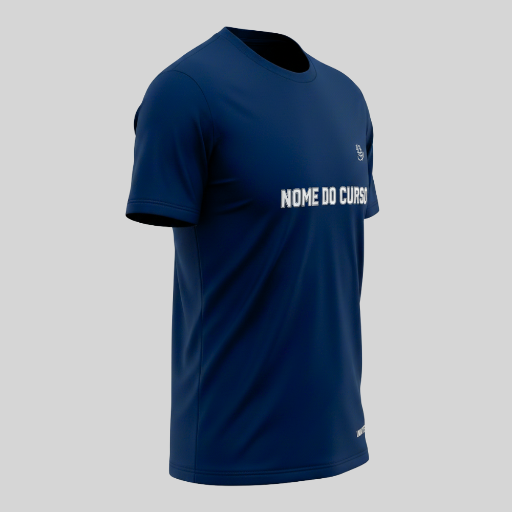 CAMISETA UNISSEX ALGODÃO EGÍPCIO AZUL MARINHO – PERSONALIZÁVEL POR CURSO - Imagem 3