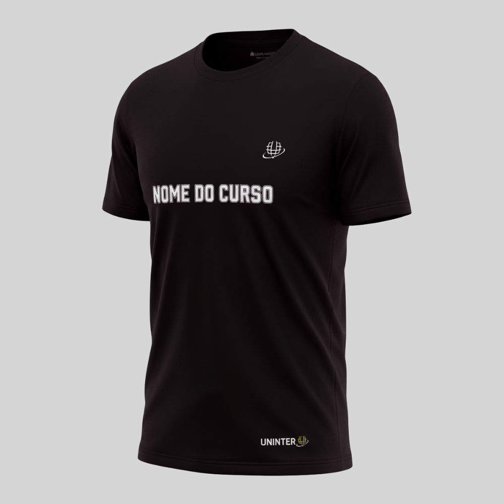 CAMISETA UNISSEX ALGODÃO EGÍPCIO PRETA – PERSONALIZÁVEL POR CURSO - Imagem 2