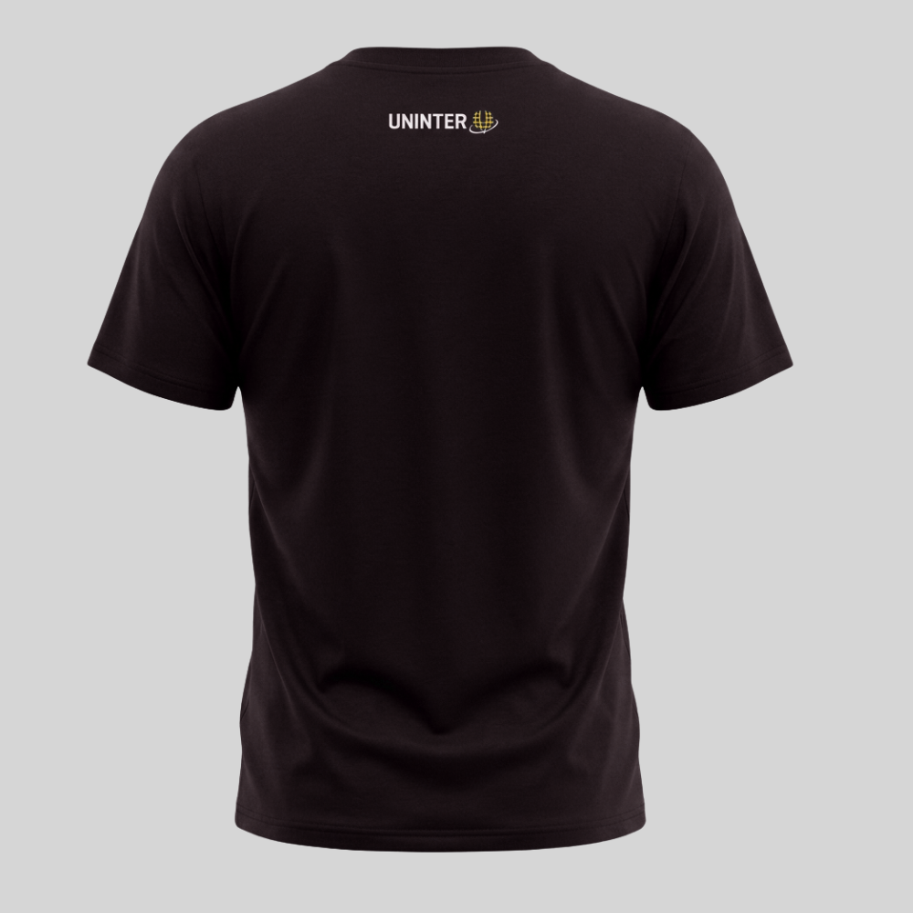 CAMISETA UNISSEX ALGODÃO EGÍPCIO PRETA – PERSONALIZÁVEL POR CURSO - Imagem 4