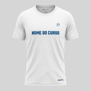 CAMISETA UNISSEX ALGODÃO EGÍPCIO BRANCO – PERSONALIZÁVEL POR CURSO