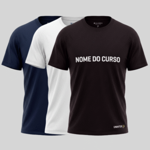 CAMISETA MASCULINA UNIVERSITÁRIA – PERSONALIZÁVEL POR CURSO