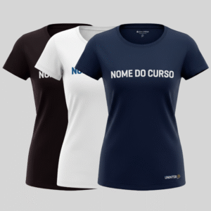 CAMISETA FEMININA UNIVERSITÁRIA – PERSONALIZÁVEL POR CURSO