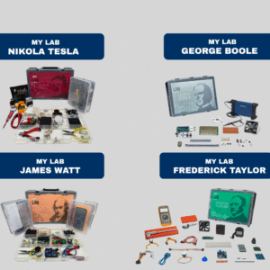 COMBO LABORATÓRIO DE PRÁTICAS - MY LAB NIKOLA TESLA + MY LAB GEORGE BOOLE + MY LAB JAMES WATT + MY LAB FREDERICK TAYLOR