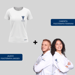 COMBO: CAMISETA FISIOTERAPIA FEMININA + JALECO FISIOTERAPIA UNISSEX