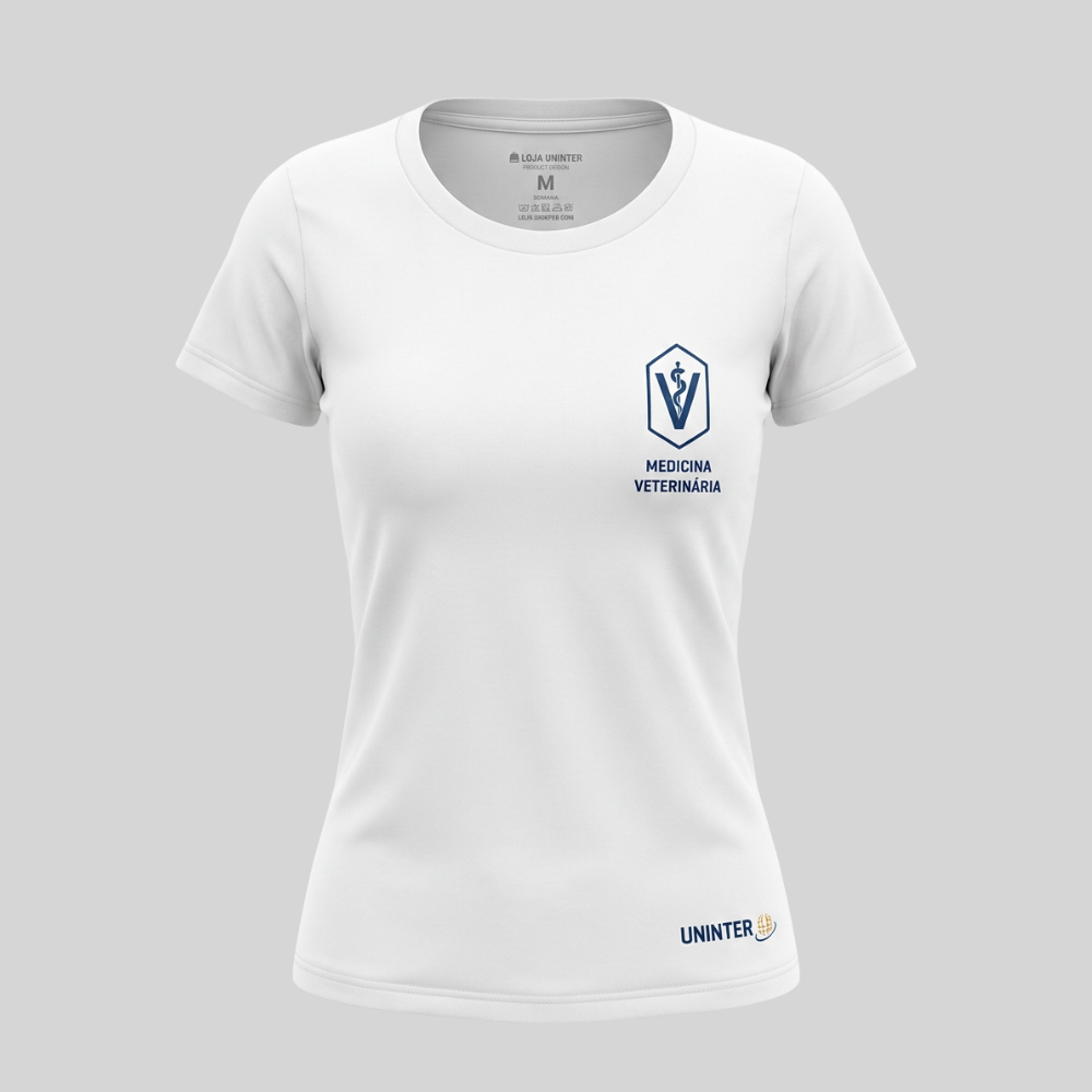 COMBO: CAMISETA MEDICINA VETERINÁRIA FEMININA + JALECO MEDICINA VETERINÁRIA UNISSEX - Imagem 2