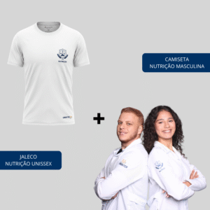 COMBO: CAMISETA NUTRIÇÃO MASCULINA + JALECO NUTRIÇÃO UNISSEX