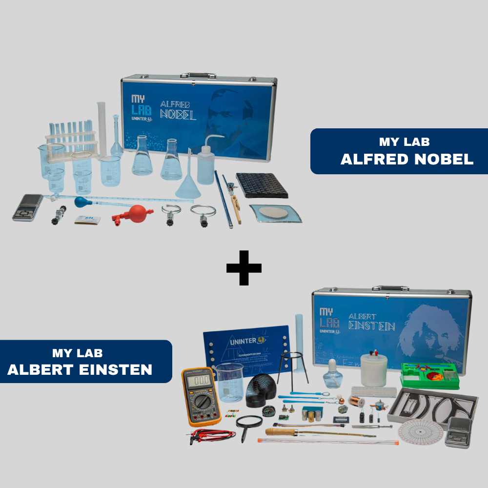 COMBO LABORATÓRIO DE PRÁTICA - MY LAB ALFRED NOBEL + MY LAB ALBERT EINSTEIN